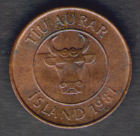 ISLANDA 10 AURAR 1981 - IJsland