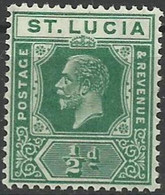 St.LUCIA..1912..Michel # 53...MLH. - Ste Lucie (...-1978)