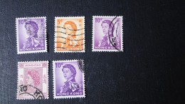 Grande Bretagne Hong Kong  Lot De 5 Timbres Elisabeth II - Gebraucht