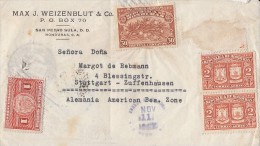 STAMPS ON COVER, NICE FRANKING, 1947, HONDURAS - Honduras