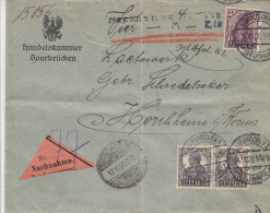 SAARGEBICH, OVERPRINT STAMPS ON COVER, 1920, GERMANY - Brieven En Documenten