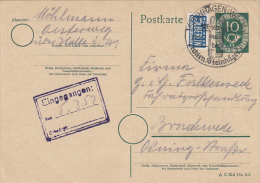 PC STATIONERY, ENTIER POSTAL, 1952, GERMANY - Postcards - Used