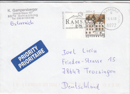 MANSION, STAMPS ON COVER, 2003, AUSTRIA - Lettres & Documents