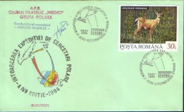 Romania,Occasionally Cover ,autographed By T.Negoita1994- Return Of Polar Research Expedition Headed By Teodor Negoita - Programmes Scientifiques