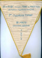 W159 / SPORT -  Table Tennis Tischtennis Umpires RUSE 1973 - 23 X 27.5 Cm.  Wimpel Fanion Flag  Bulgaria Bulgarie - Table Tennis