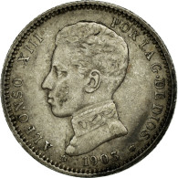 Monnaie, Espagne, Alfonso XIII, Peseta, 1903, Valencia, TTB, Argent, KM:721 - Autres & Non Classés