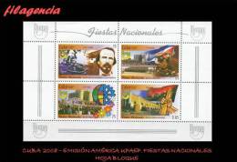 AMERICA. CUBA MINT. 2008 EMISIÓN AMÉRICA UPAEP. FIESTAS NACIONALES. HOJA BLOQUE - Ongebruikt