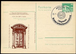DDR P84-9-83 C20-b Postkarte ZUDRUCK Dklbraun Reyer'sches Haus Markt APOLDA Sost.1983 - Private Postcards - Used