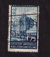 Timbre Oblitéré Belgique, Exposition Universelle, Bruxelles, 1,75 F, 1934 - Autres & Non Classés