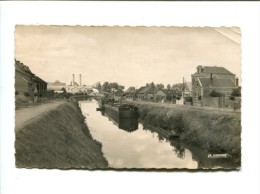 Delcampe - CP - HAM (80) LE CANAL ET LA SUCRERIE D EPPEVILLE - Ham