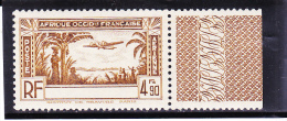 AOF "COTE D'IVOIRE" - 1940 - POSTE AERIENNE YVERT N°4a ** VARIETE "SANS LEGENDE" - SUPERBE - Zonder Classificatie