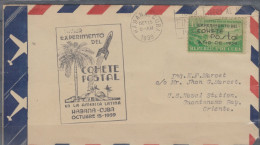 O) 1939 CARIBE, ROCKET FIRST EXPERIMENT, ISLAND-10 C.COVER TO GUANTANAMO, XF - Airmail