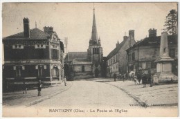 60 - RANTIGNY - La Poste Et L'Eglise - Edition Vandenhove - Rantigny