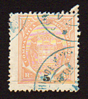 B4278  Mozambique 1895-07  5r  ( Sc# 12 )  Canceled & Hinged - Mozambique