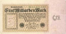 Deutschland, Germany - 5 Mrd. Mark, Reichsbanknote, Ro. 112 A,  ( Serie D ) XF ( II ), 1923 ! - 5 Mrd. Mark