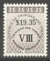 Trinidad & Tobago 1990,$19.35 Insurance Revenue,Barefoot 18 V£7.5,VF MNH** - Trinité & Tobago (1962-...)