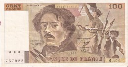 BILLETE DE FRANCIA DE 100 FRANCOS DEL AÑO 1990 DE DELACROIX  (BANKNOTE) - 100 F 1978-1995 ''Delacroix''