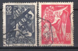 W718 - MACAO 1950,  Serie N. 338/339  Usata . Anno Santo - Gebraucht