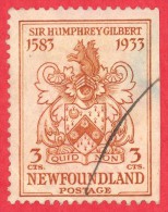 Newfoundland #  214iii - 3 Cents - O - Dated  1933 - Gilbert Coat-of -Arms /  Armoiries De Gilbert - 1908-1947