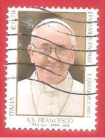ITALIA REPUBBLICA USATO - 2013 - Pontificato Di Papa Francesco - € 0,70 - S. 3388 - 2011-20: Afgestempeld