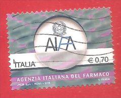 ITALIA REPUBBLICA  - USATO - 2013 - AIFA - Agenzia Italiana Del Farmaco - 0,70 € - S. 3402 - 2011-20: Oblitérés