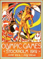 MAGNET (IMAN PARA NEVERA) SIZE.7X5 CM. APROX - Olympic Games Estocolomo 1912 - Publicidad