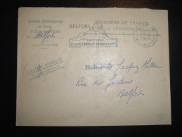 LETTRE OBL.MEC. 29-9-1960 BELFORT PPAL (90) + MINISERE DU TRAVAIL ET DE LA SECURITE SOCIALE - Frankobriefe