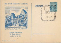 Germany/DDR -  Stationery Private Postcard  1956 - PP,10 Pf,blau,Druckvermerk H 56/382c, P483, 8, 10000 - Cartes Postales Privées - Oblitérées