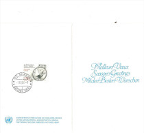SUISSE NATION -UNIS OFFICE DE GENEVE CARTE DE VOEUX 1986 - Cartas & Documentos