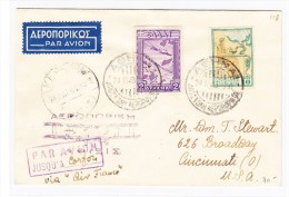 Griechenland - Luftpost Brief Athen Nach Cincinnati USA 24.5.1935 - Briefe U. Dokumente