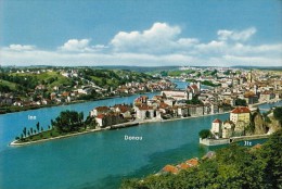 CPA PASSAU- PANORAMA, DANUBE - Passau