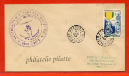 COMORES MEDAILLE MILITAIRE FDC DE 1952 OBLITERE DE DZAOUDZI - Brieven En Documenten