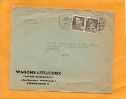 Denmark 1950 Cover Mailed To USA - Storia Postale