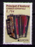 ANDORRA ESPAÑOLA 2014 - EUROPA - ACORDEON - 1 SELLO - 2014