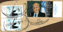 Israel,1992 + 1995(Yitzhak Rabin),Mi#1349+1250,Y&T#1 294 + 1195,used On Piece,cancell:HAIFA,16.03 .1997,see Scan - Oblitérés (sans Tabs)