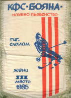 W182 / SPORT - Skiing Ski Sci Skifahren Skien  - 21 X 32 Cm. Wimpel Fanion Flag Bulgaria Bulgarie Bulgarien Bulgarije - Sports D'hiver