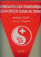 W186 / SPORT - TENNIS - KINGS CUP - SCHWEIZ - BULGARIA 1978 - 29 X 38 Cm. Wimpel Fanion Flag Switzerland Suisse Schweiz - Other & Unclassified