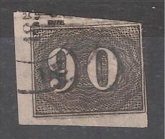 BRAZIL / Brasil Brésil , 1850, Yvert N° 15, 90 R Noir , Non Dentelé,obl Cachet à Date ,  TB - Used Stamps