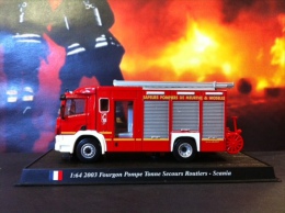 COLLEZIONE CARRI DEI POMPIERI - VIGILI DEL FUOCO DEL  PRADO - FRANCIA 2003 FOURGON POMPE SECOURS ROUTIERS SCANIA - Autres & Non Classés