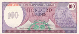 Billets -  B1249 - Surinam  -  100 Gulden ( Type, Nature, Valeur, état... Voir 2 Scans) - Surinam