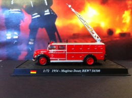 COLLEZIONE CARRI DEI POMPIERI - VIGILI DEL FUOCO DEL  PRADO - GERMANIA 1954 - MAGIRUS DEUTZ RKW7 S6500 SCALA 1:72 - Escala 1:72