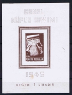 Turquie /Turkey: Block 3 1945 MH/* With Gum Stain - Blocchi & Foglietti