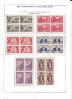 OCEANIE - 1937 / SERIE EXPO 37 - YVERT N° 121/126 ** MNH BLOC DE 4 - COTE = 204 EUROS - SANS CHARNIERE - Unused Stamps