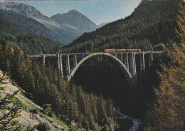 SUISSE,SCHWEIZ,SVIZZERA,SWITZERLAND,HELVETIA,SWISS ,GRISONS,VIADUC LANGWIES,PONT FERROVIAIRE,CHEMIN DE FER Rhetique,TRAI - Langwies