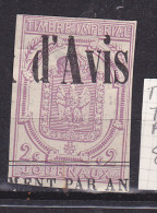 FRANCE TIMBRE POUR JOURNEAUX N° 1 2C LILAS OBL - Journaux