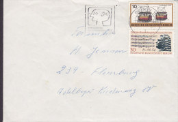 Germany Berlin BERLIN 1973 Cover Brief To FLENSBURG Strassenbahn & J. S. Bach Stamps - Covers & Documents