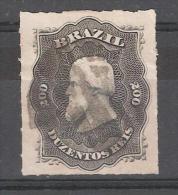 BRAZIL / Brasil Brésil , 1876, Yvert N° 35 , 200 R Noir Percé En Ligne, Obl , TB - Usados