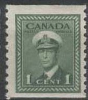 CANADA 1942 1c KGVI Coil SG 397 HM FD41 - Rollo De Sellos