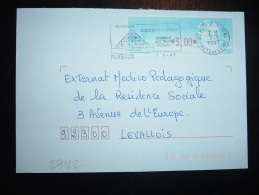 LETTRE  VIGNETTE 3,00 OBL.MEC. 7-1-1997 PUTEAUX PPAL (92 HAUTS DE SEINE) - Brieven En Documenten