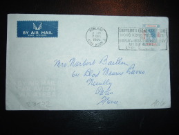 LETTRE PAR AVION POUR LA FRANCE TP 1 DOLLAR OBL.MEC. 7 DEC 1960 KOWLOON + THE HONGKONG & SHANGHAI HOTEL - Briefe U. Dokumente